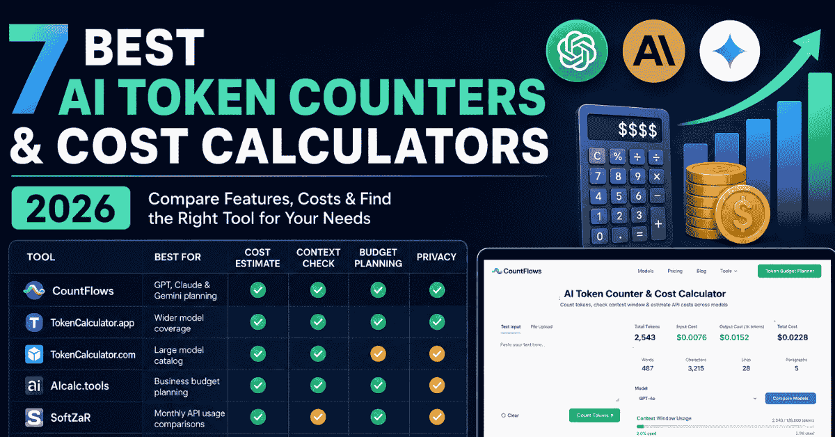7 Best AI Token Counters and Cost Calculators 2026 Guide