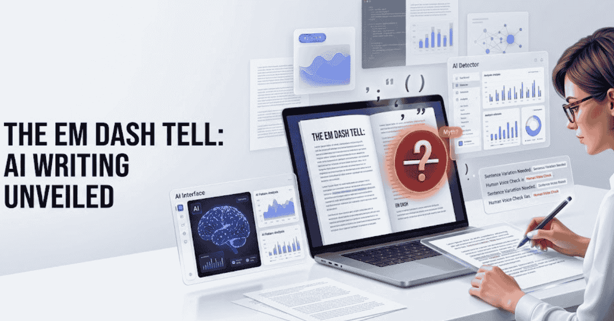 Guide explaining whether an em dash is a sign of AI writing