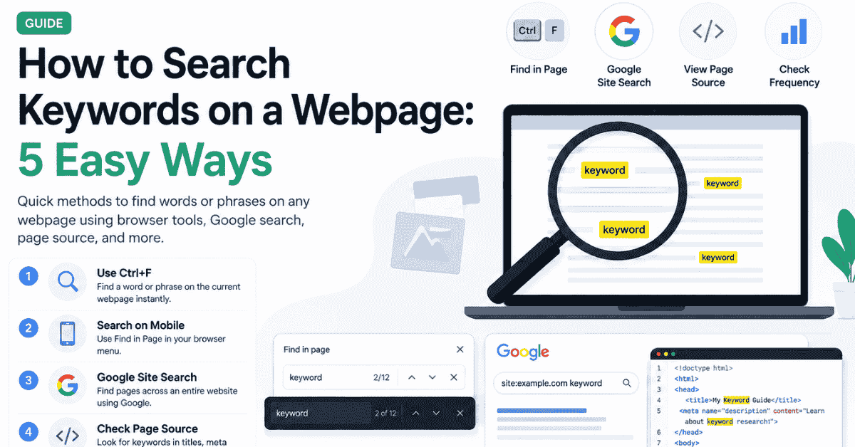 How to Search Keywords on a Webpage Guide