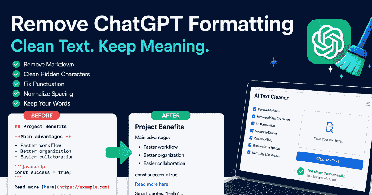 How to remove ChatGPT formatting from copied AI text